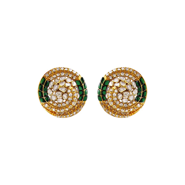 Green Spiral Studs