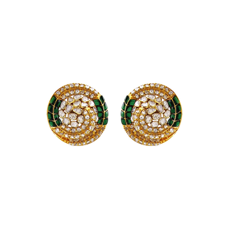 Green Spiral Studs