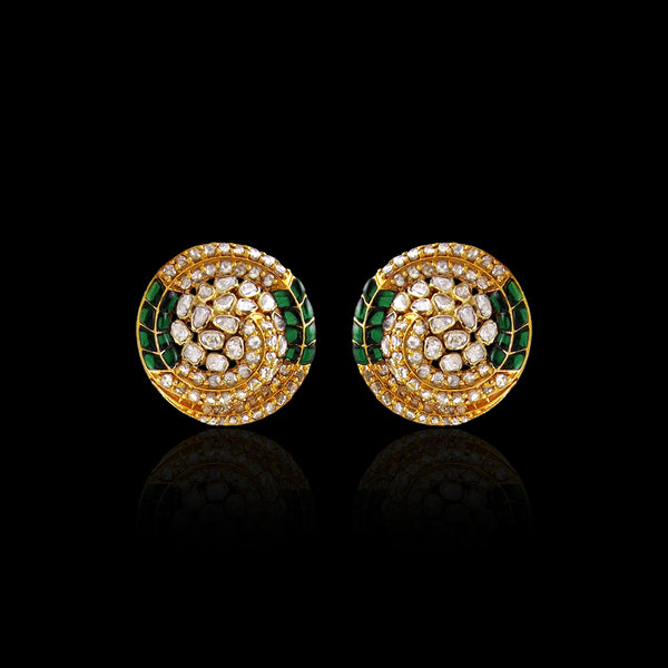 Green Spiral Studs