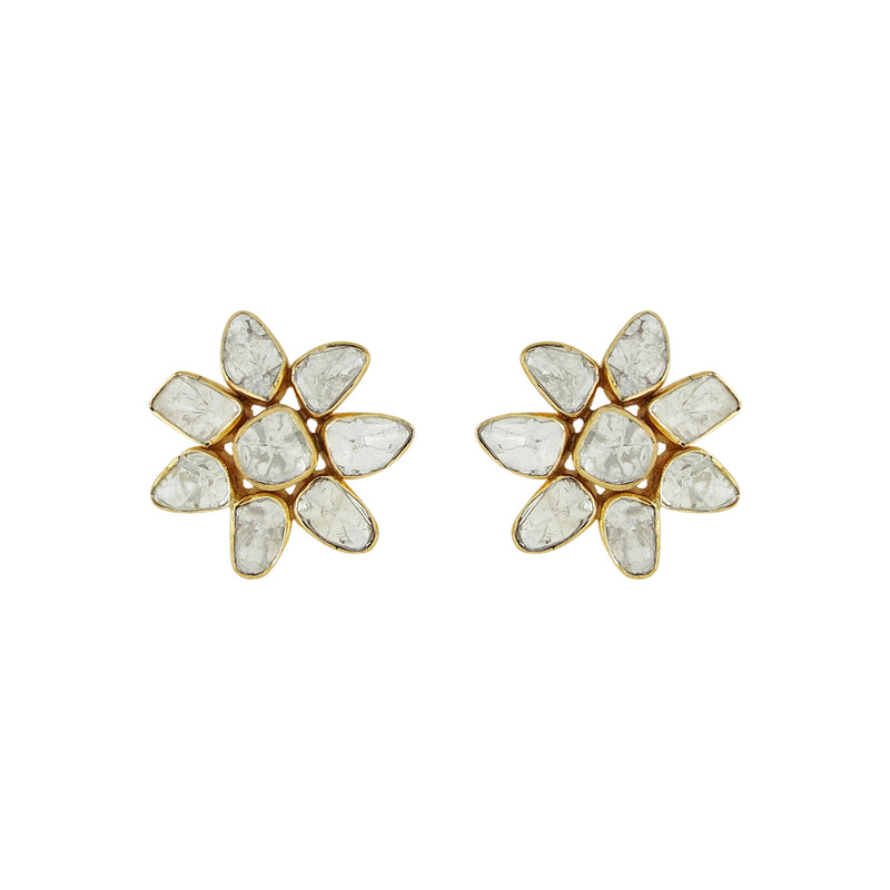 Fleur Polki studs
