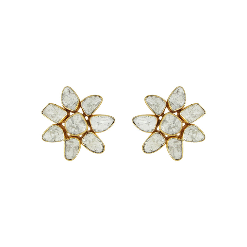 Fleur Polki studs