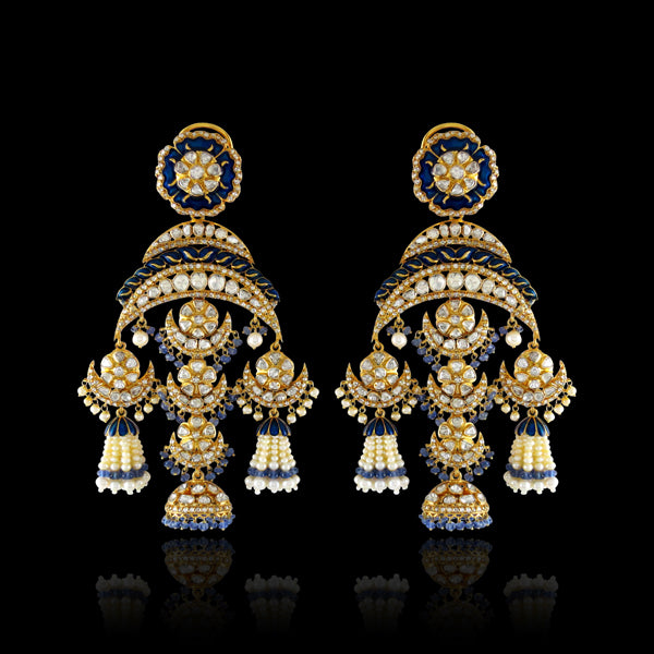 Crescent Blue Earrings
