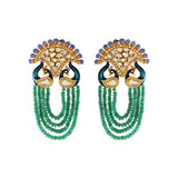 Emerald Peacock Earrings