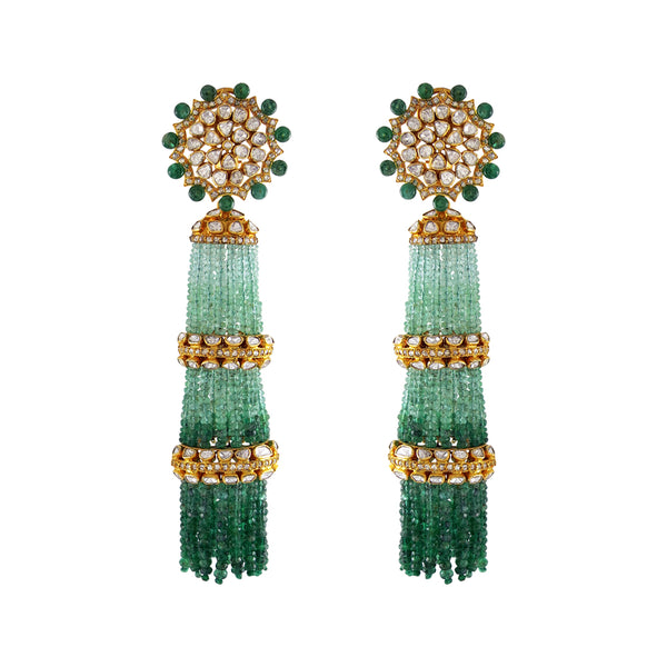 Green Ombre Tassel Earring