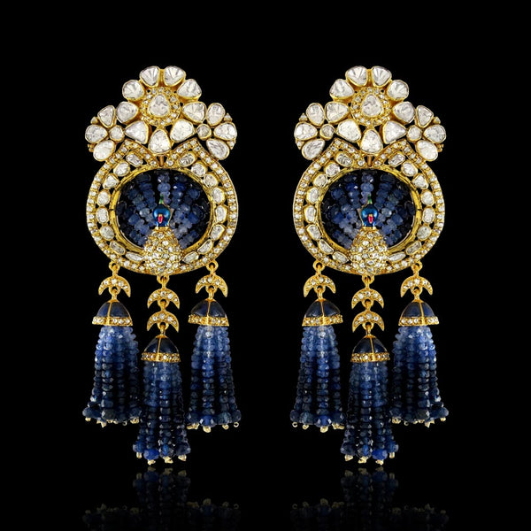 Peacock Sapphire Tassels