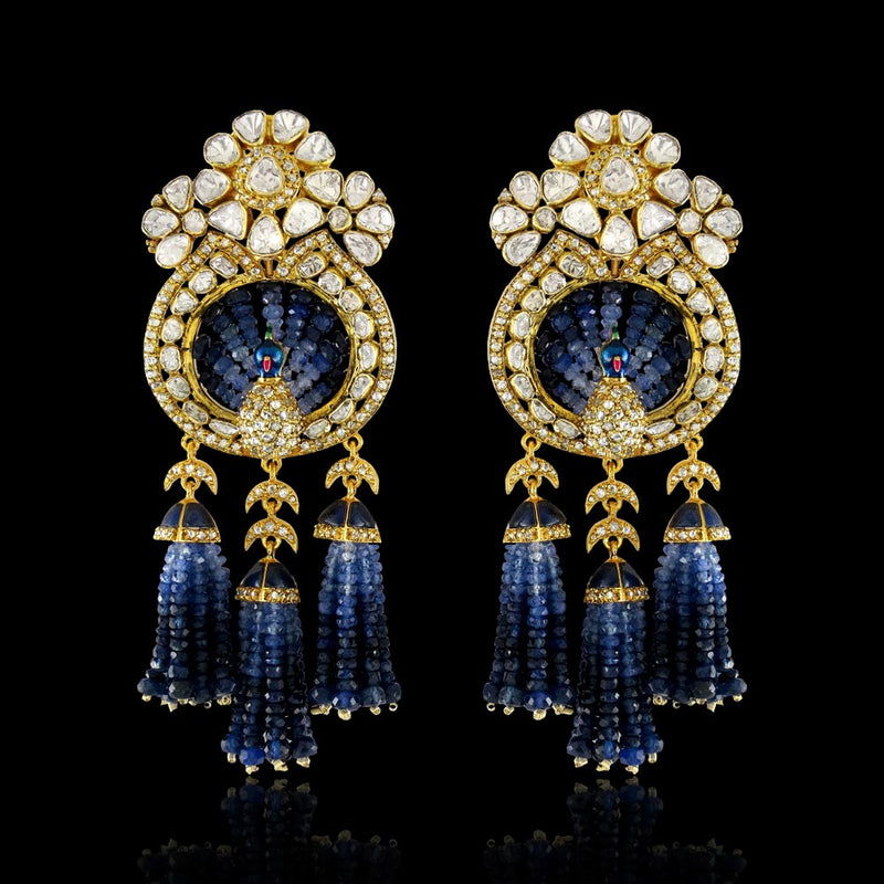 Peacock Sapphire Tassels