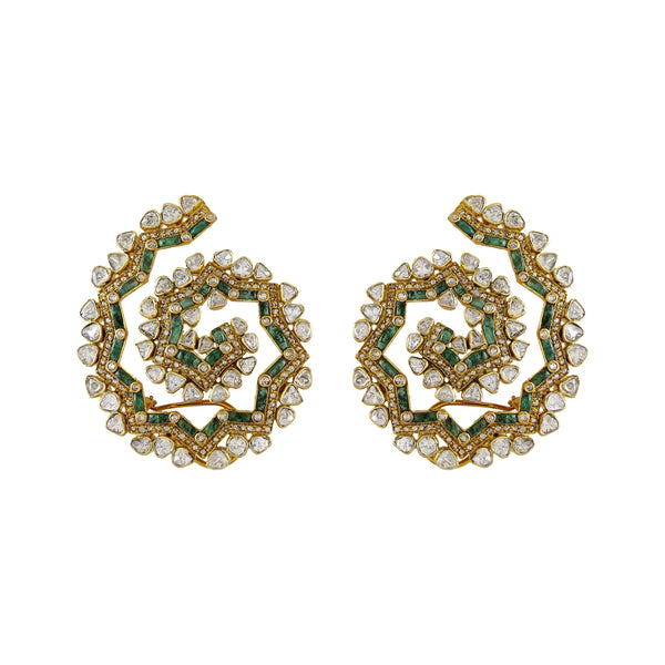 Emerald Swirl Danglers