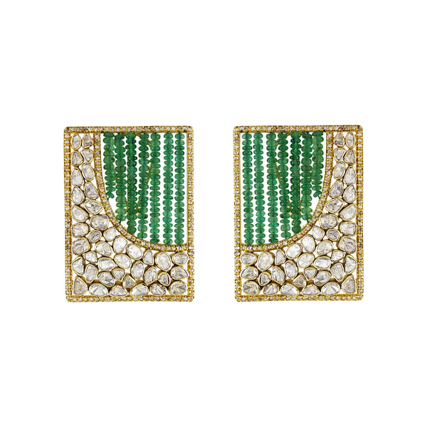 Emerald harp Studs