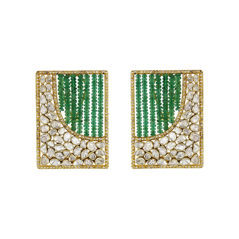 Emerald harp Studs