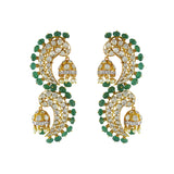 Emerald  Spiral Jhumki