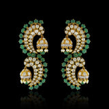 Emerald  Spiral Jhumki