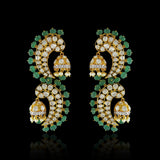 Emerald  Spiral Jhumki