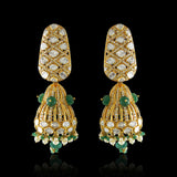 Checked Emerald Jhumki