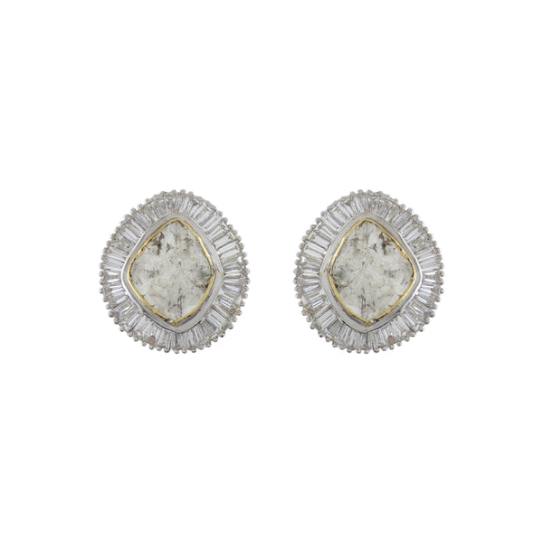 Round Polki Studs