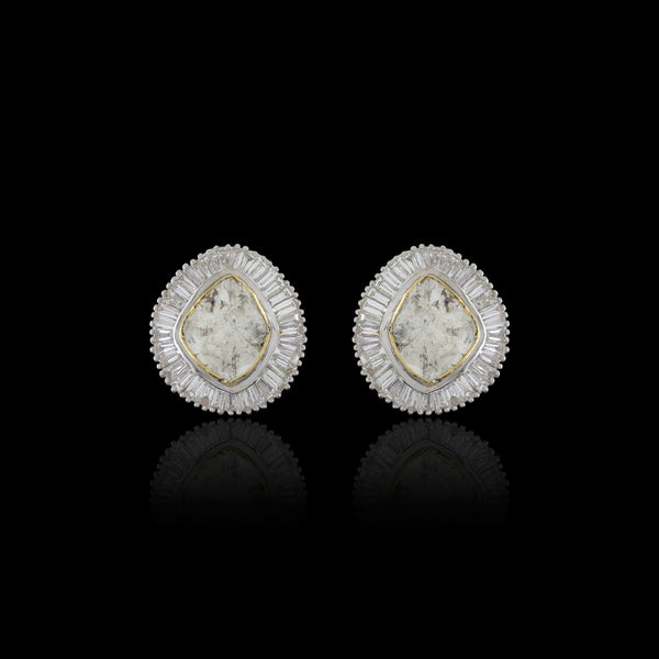 Round Polki Studs