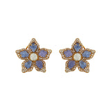 Floral Tanzanite Studs