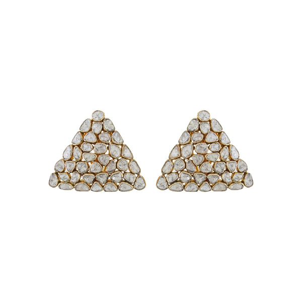 Polki Triangle Studs