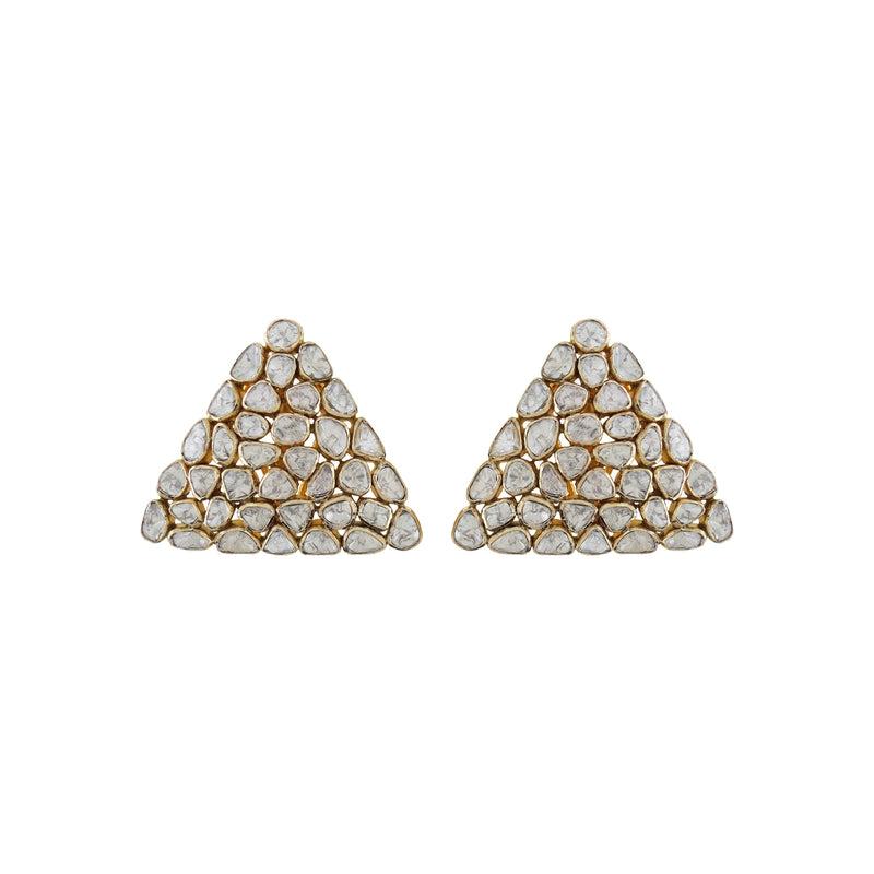 Polki Triangle Studs