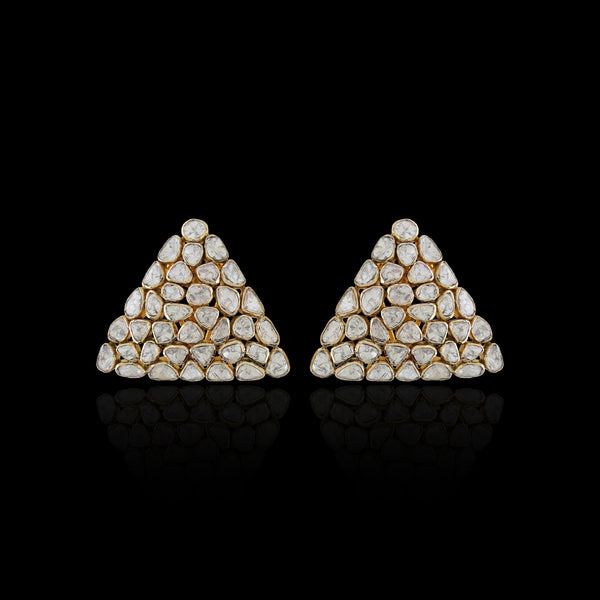 Polki Triangle Studs